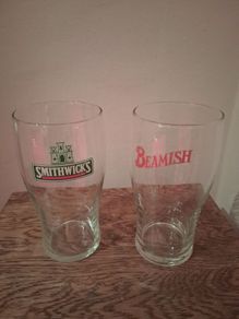 Vintage Irish Pub Pint Glasses