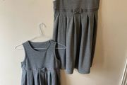 2 Lily &amp; Dan grey pinafores (new) age 8-9