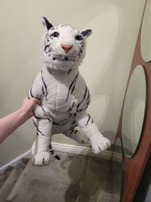 XXL plush white tiger