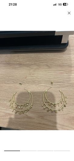 hoop charm earrings