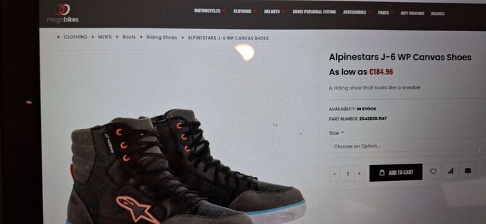 Alpinestars J6 Canvas waterproof shoes