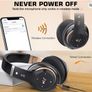 6S Wireless Headphones Over Ear,[40 Hrs Playtime] Hi-Fi Stereo Foldable Wireless Stereo Headsets with Built-in Mic,Volume Control, FM (Black & Gold) Image 3