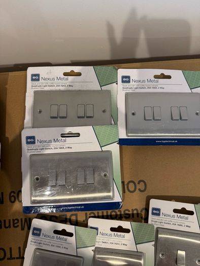 BG nexus electrical sockets and switches