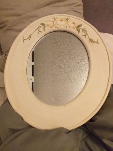 handpainted oval  mirror