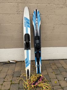 Waterski X 2 with ski rope