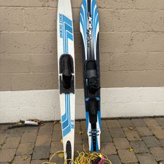 Waterski X 2 with ski rope