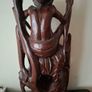 Hand carved wooden Balinese sculpture Fisherman Image 6