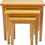 Free Express Shipping Cleo Nest Of Tables, Oak, Height: 46, Width: 48, Depth: 33cm Multiple Colours Available Image 6
