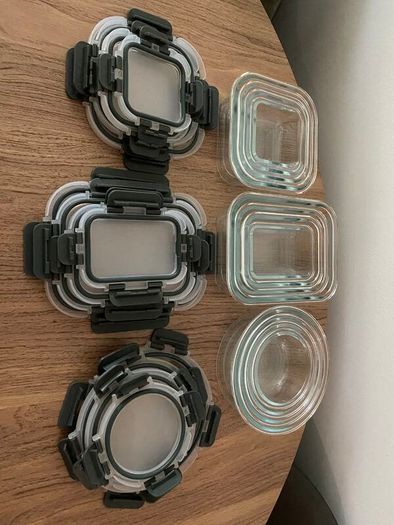 Glass Food Storage Containers Set (12 Pcs)