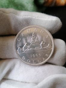1965 Canada Silver Dollar Coin
