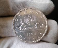 1965 Canada Silver Dollar Coin