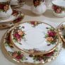 21 piece Coffee Set With Medium Coffee Pot Royal Albert Old Country Roses  For 6 Person Setting, Bone China Image 6