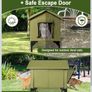 Outdoor Cat House, Waterproof Insulated Cat Kennel with Elevated Base, Large Winter House for Indoor Outdoor Cats and Small Dogs, Feral Cat Shelter for Multiple Cats Image 5