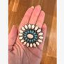 Boho Style Accessory with Turquoise & White Stones - unique gift + matching earrings & necklaces available Image 4