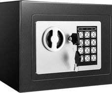 NEW SALE | 4.6L Digital Steel Safe, Fireproof Safe Boxes for Home Use, Electronic Security Home Office Money Cash Safe Box With 2 keys, Wall Safes 230mmx170mmx170mm-Black