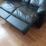 Recliner Black leather 2 seater couch Image 2