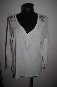 Beige lace M&S long sleeve top size UK16/18 EU44/46 Postage included