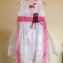 New White/Pink Rose Floral Princess Birthday Wedding Flower Girl Dress Sz 10-11yrs Image 3