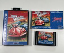 Sega mega drive rock n roll racing complete with box, manual and game