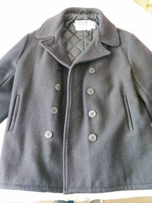 Classic Schott Melton Wool Navy Pea Coat