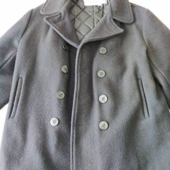 Classic Schott Melton Wool Navy Pea Coat