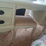 Chantilly style dressing table in french ivory with stool Image 3