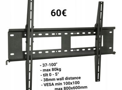 Tv Wall Mount Bracket Flat Tilt 37-100"
