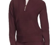 Skechers women top size M GOLUXE RIB 1/4 ZIP