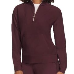 Skechers women top size M GOLUXE RIB 1/4 ZIP