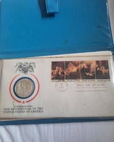 The American Bicentennial Medallic First Day Cover With Padded Album-1976