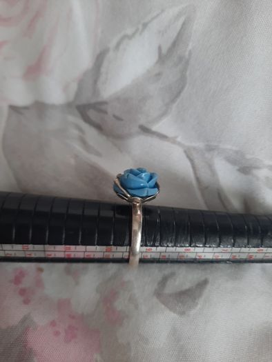 vintage sterling silver rose ring