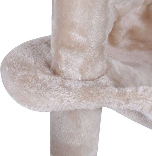 143cm Cat Scratch Posts Multi-Level Stable Cat Climbing Tower Cat Activity Trees with Ladder, Indoor Pet Activity Furniture Play House for Kitty Kitten