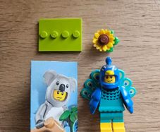 lego peacock costume fan, collectible series 28