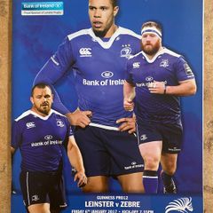 2017 Leinster v Zebre - Guinness PRO12 Programme