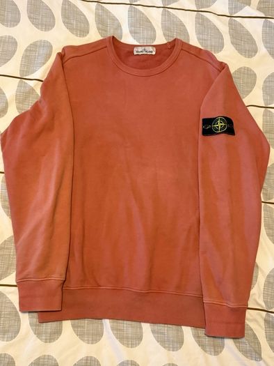 Stone Island Crewneck Sweatshirt Coral Genuine
