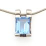 Vintage 925 Sterling Silver & Blue Topaz Signed Birmingham Necklace Image 3