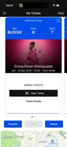 Emma Doran x 2 Tickets - Saturday 19th September