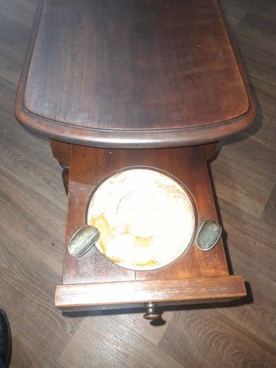 Beautiful Antique Smokers Table with Ashtray in Drawer,