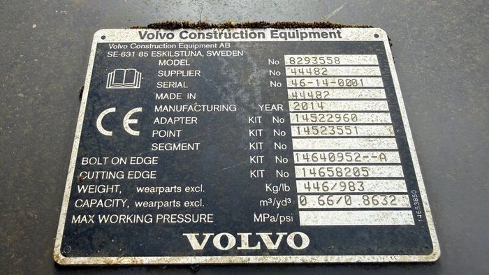 Volvo Digging Bucket  0.66m