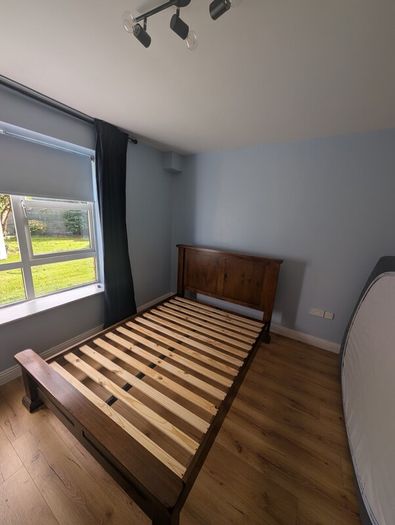 Solid Wood Sleigh Double Bed Frame & Emma Hybrid Mattress