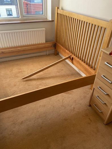 Wooden bed frame