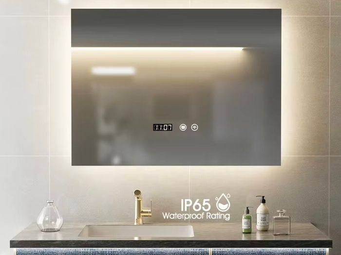 Led mirror for bathroom 70x50 dimmable 3 colours