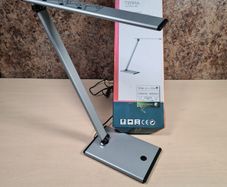Unilux Terra Led Desk Lamp Light Tactile Dimmer  Silver Brand New