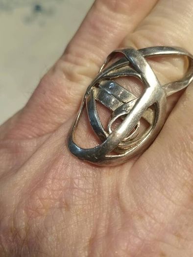 Large Vintage Unisex Sterling Silver Ring