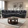 Rita Air Leather Recliner Sofa With Console Image 3