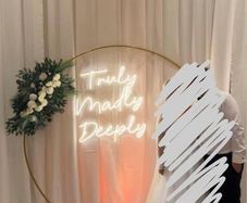 Gold wedding arch