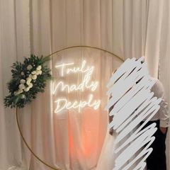 Gold wedding arch