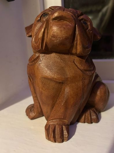 Indonesian Carved Wooden Bulldog