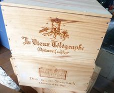 4 X Wooden Wine Boxes - 2 X 6-bottle, 2 X 12-bottle. Price is for all four.