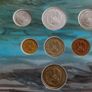 Djibouti vintage original coins set 1977 - 1991 BUNC Image 3